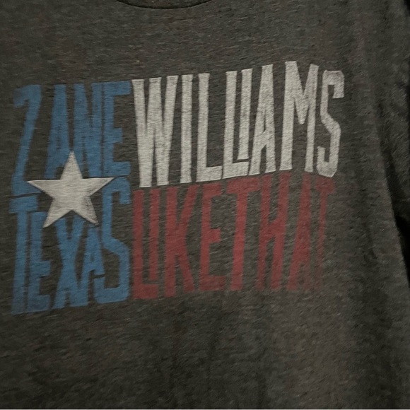 Zane Williams Charcoal Gray Short Sleeve T-shirt‎ Large Texas Country Music - Picture 2 of 2